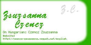 zsuzsanna czencz business card